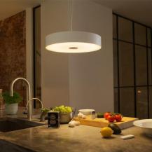 Philips Hue Bluetooth White Ambiance Pendelleuchte Fair in Weiß mit Dimmschalter Bluetooth & ZigBee